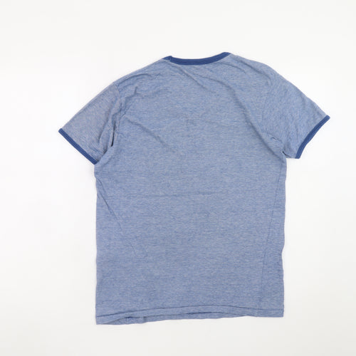 Cedar Wood State Men's Blue V-Neck Short Sleeve T-Shirt Size S