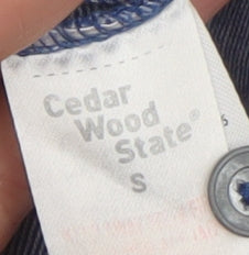 Cedar Wood State Men's Blue V-Neck Short Sleeve T-Shirt Size S