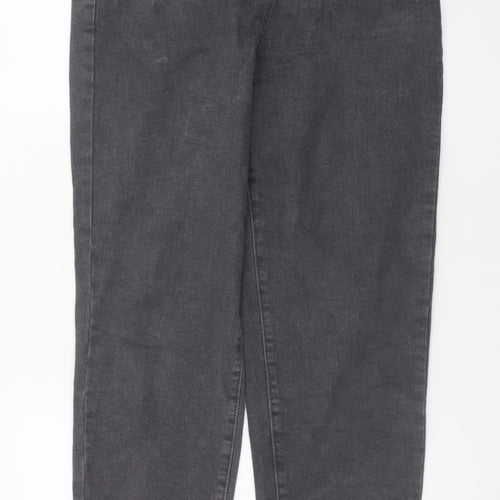 Pixiegirl Women Grey Petite Stretch Straight Jeans Size 12