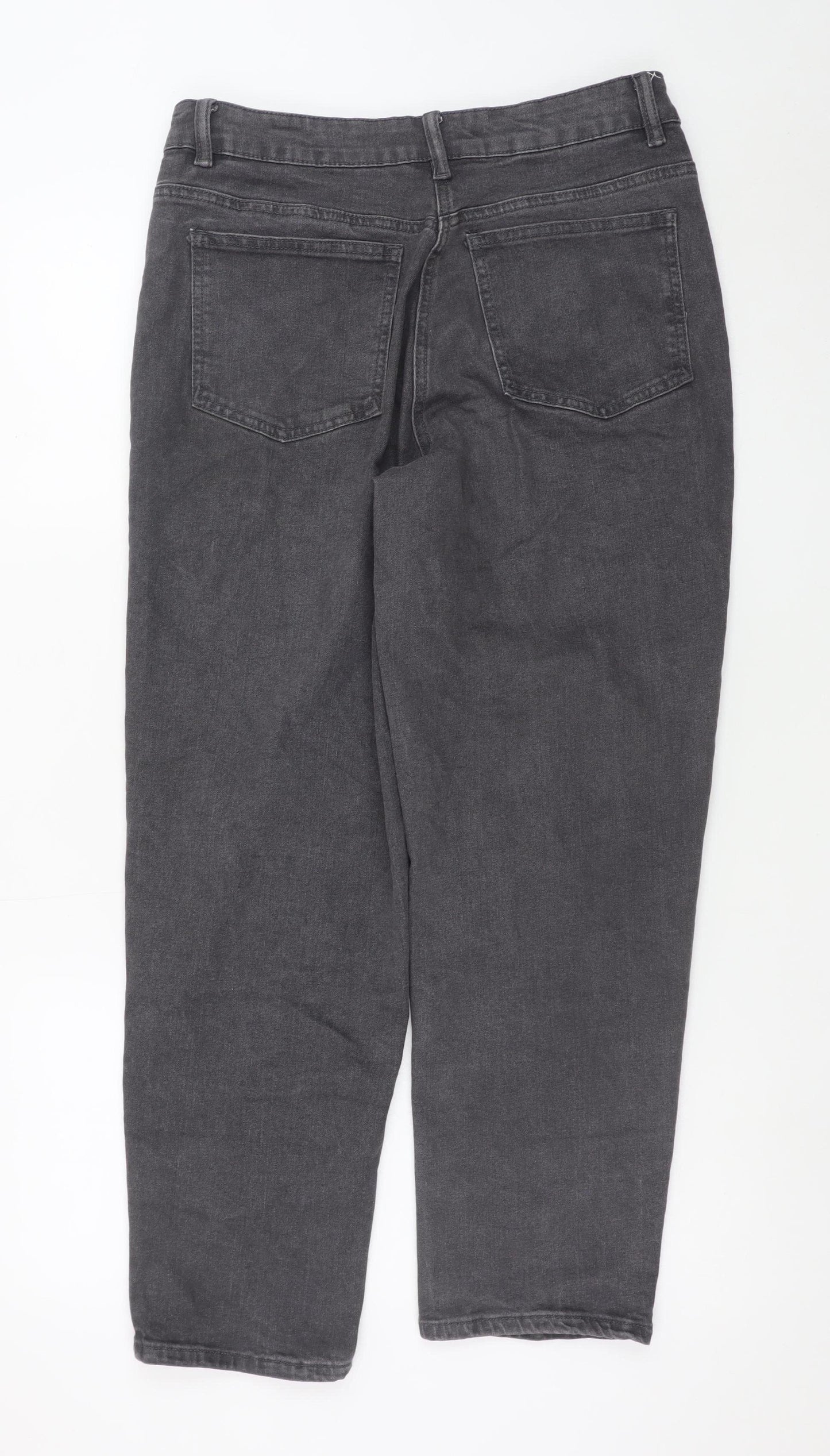 Pixiegirl Women Grey Petite Stretch Straight Jeans Size 12