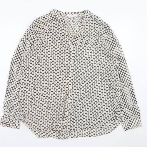 Primark Women Black Geometric Chiffon Blouse Size L