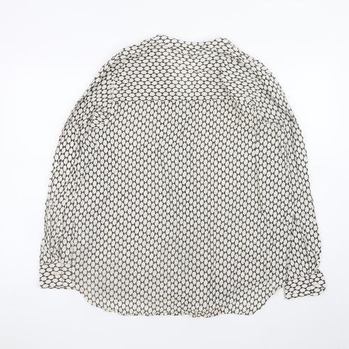 Primark Women Black Geometric Chiffon Blouse Size L
