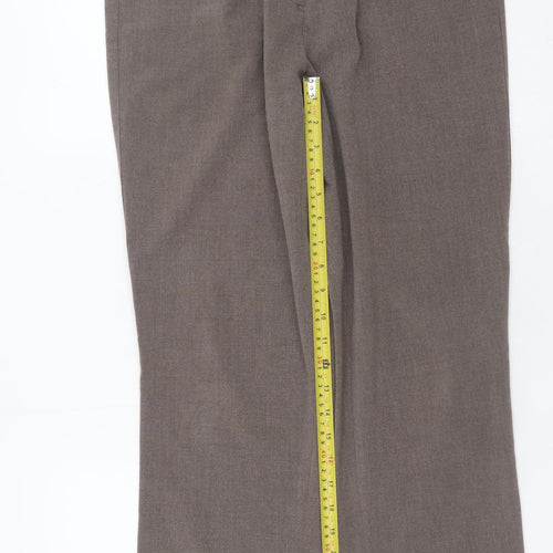 Robell Women’s Brown Straight Leg Stretch Trousers Size 12
