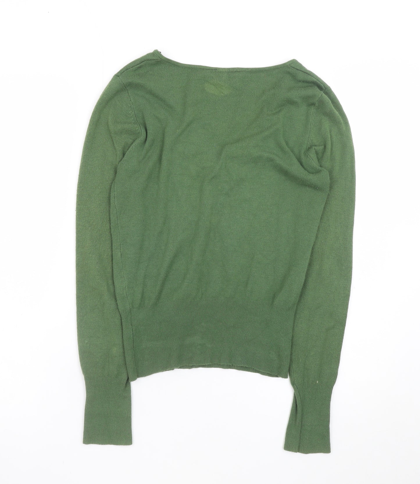 Dorothy Perkins Women’s Green V-Neck Long Sleeve Knit Jumper Size 12