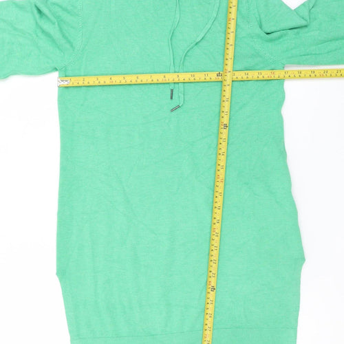 b.young Women’s Green Pullover Hoodie Dress XS Viscose Blend