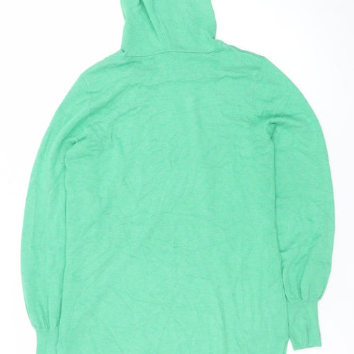 b.young Women’s Green Pullover Hoodie Dress XS Viscose Blend