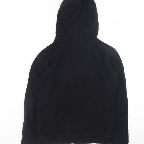 Pep&Co Boys Black Full Zip Hoodie 10-11 Years Cotton Casual Sweatshirt