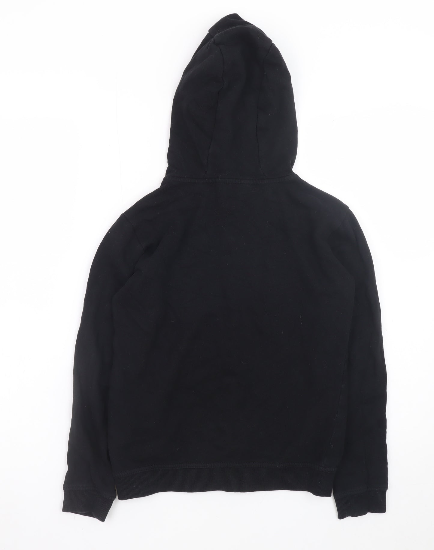 Pep&Co Boys Black Full Zip Hoodie 10-11 Years Cotton Casual Sweatshirt