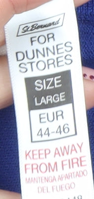 Dunnes Women Blue & White Striped Long Sleeve Jumper Size L