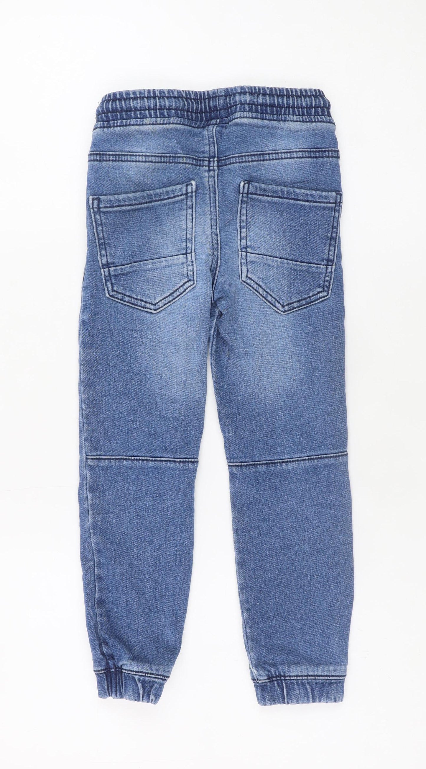 Denim Co Boys Blue Jeans 5-6 Years Slim Fit Drawstring Waist