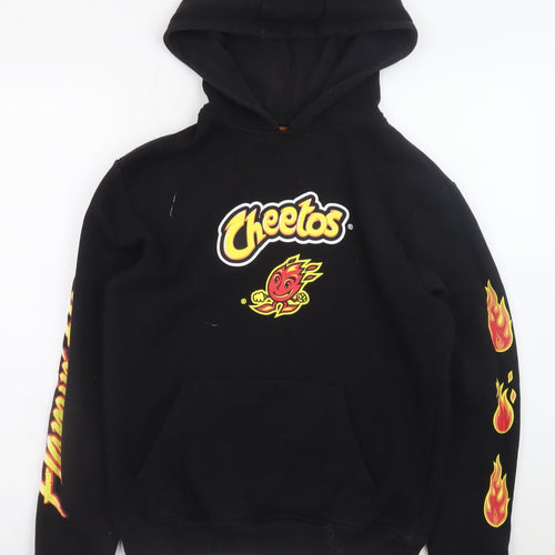 Cheetos Men’s Black XS Pullover Hoodie Graphic Print Fleece