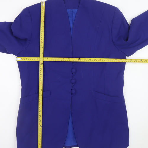 Libra Design Women's Blue Pure New Wool Suit Jacket Size 14