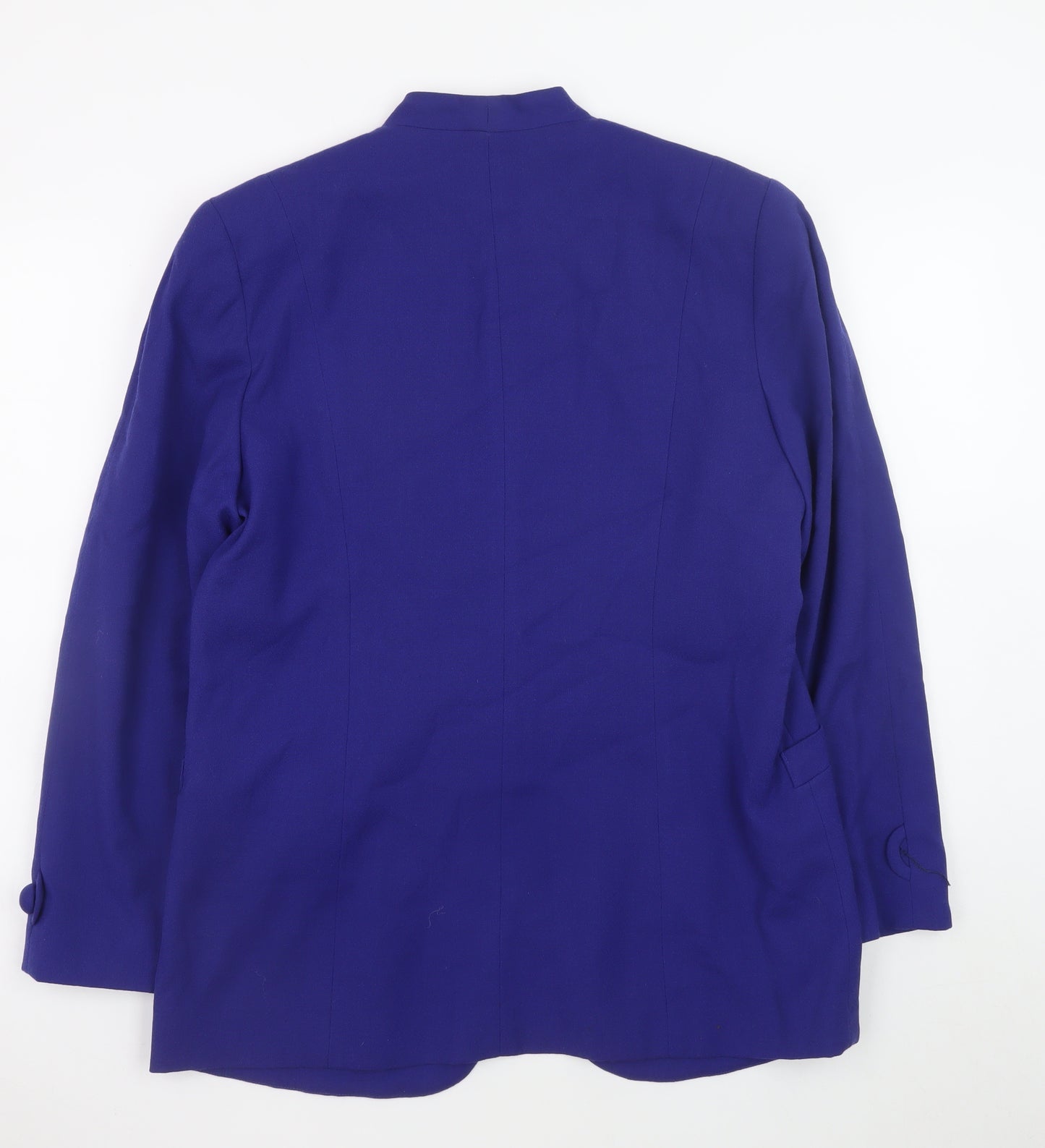 Libra Design Women's Blue Pure New Wool Suit Jacket Size 14