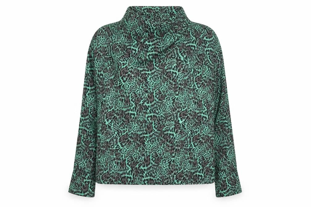 Marks and Spencer Women's Green Animal Print Long Sleeve Blouse Size 10