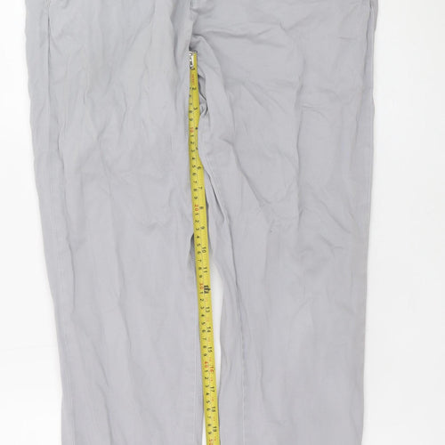 Jack & Jones Men’s Grey Straight Fit Jeans 36W 32L Cotton Blend