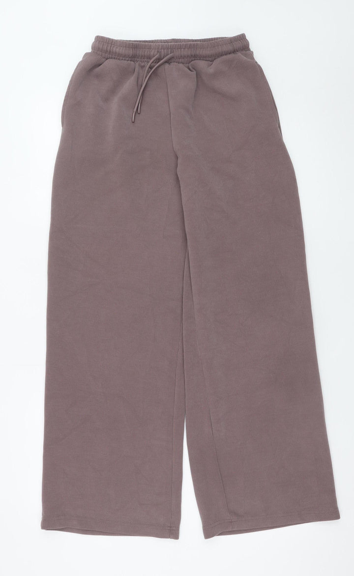 Dunnes Stores Womens Brown XS Wide-Leg Sweatpants Relaxed Fit
