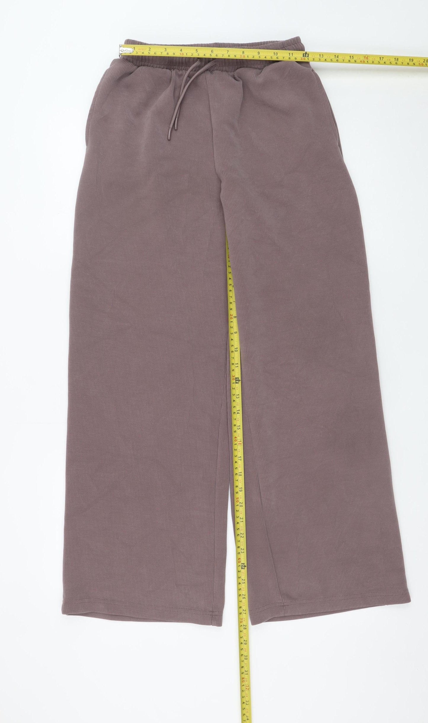 Dunnes Stores Womens Brown XS Wide-Leg Sweatpants Relaxed Fit