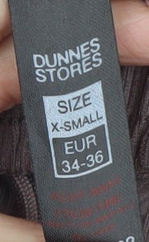 Dunnes Stores Womens Brown XS Wide-Leg Sweatpants Relaxed Fit