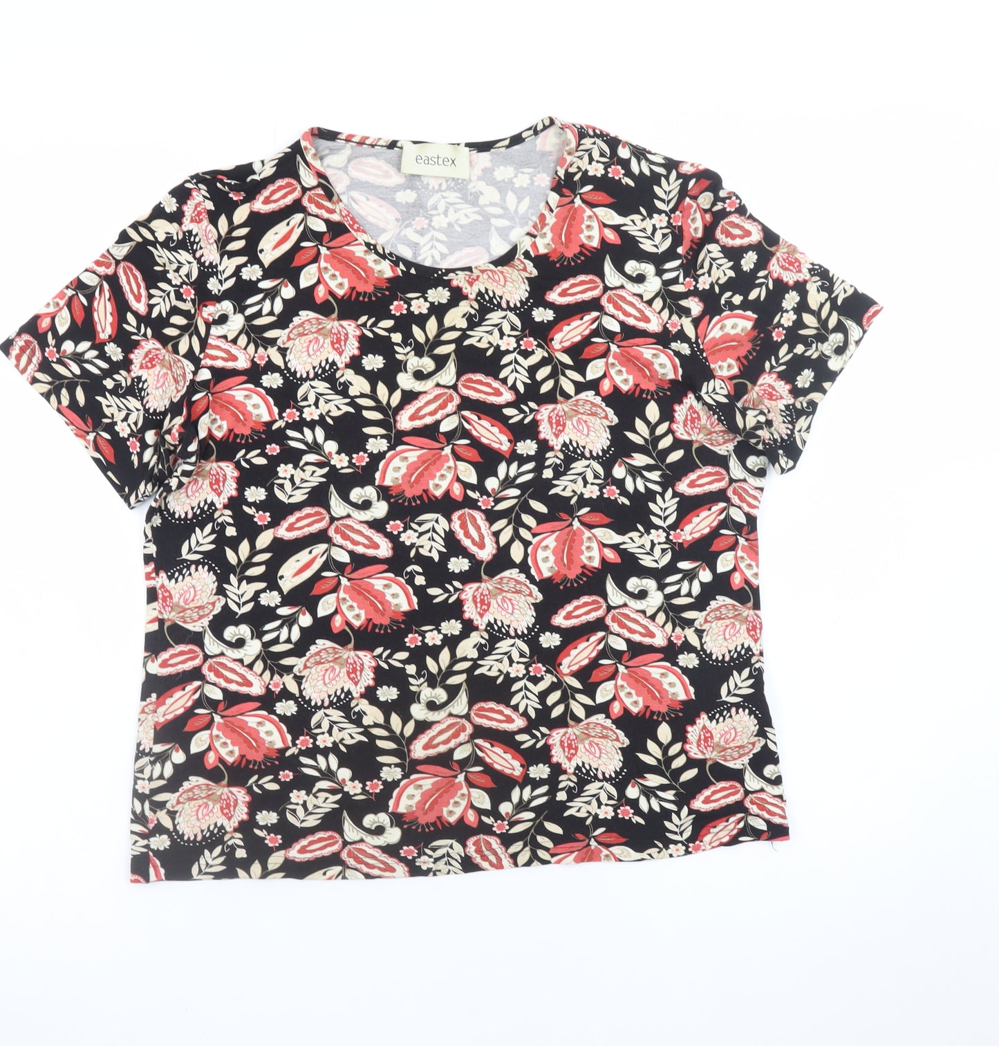 Eastex Women's Multicoloured Floral Jersey T-Shirt Size 12