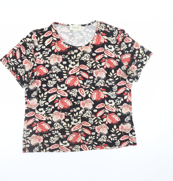 Eastex Women's Multicoloured Floral Jersey T-Shirt Size 12