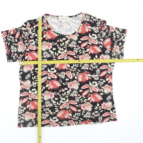 Eastex Women's Multicoloured Floral Jersey T-Shirt Size 12