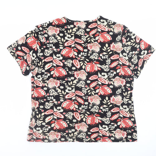 Eastex Women's Multicoloured Floral Jersey T-Shirt Size 12
