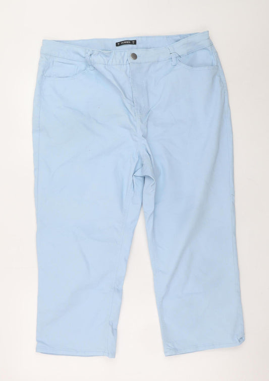 Dunnes Women’s Light Blue Capri Jeans Size 18 Regular Fit