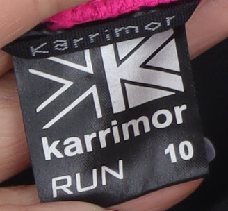 Karrimor Womens Black Pink Run Leggings Size 10 Stretch Ankle Length