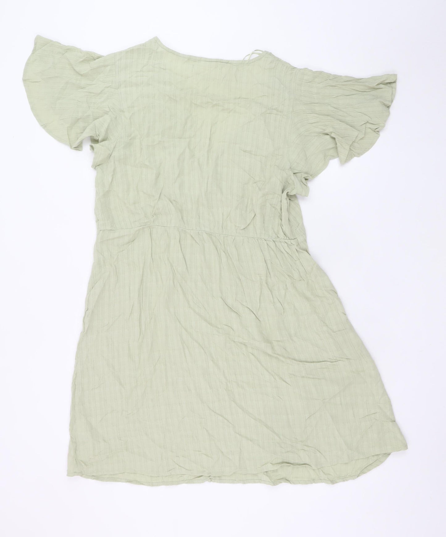 Primark Women Green A-Line Cotton Knee Length Summer Dress Size 16