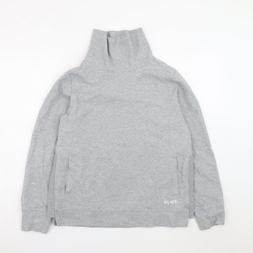 BLACC Men's Grey High Neck Pullover Sweatshirt Medium