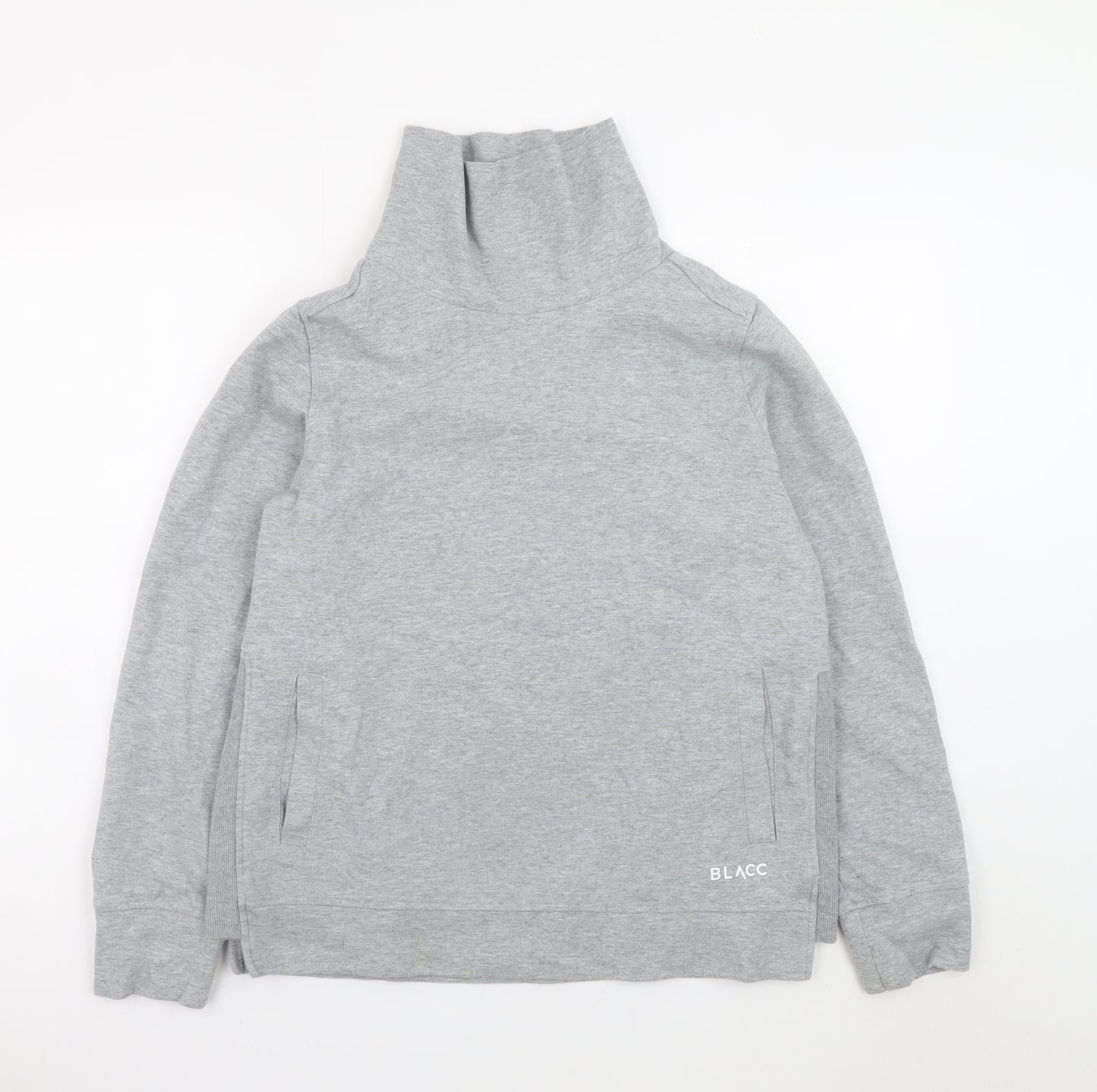 BLACC Men's Grey High Neck Pullover Sweatshirt Medium
