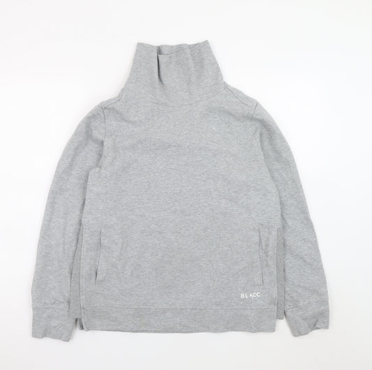 BLACC Men's Grey High Neck Pullover Sweatshirt Medium