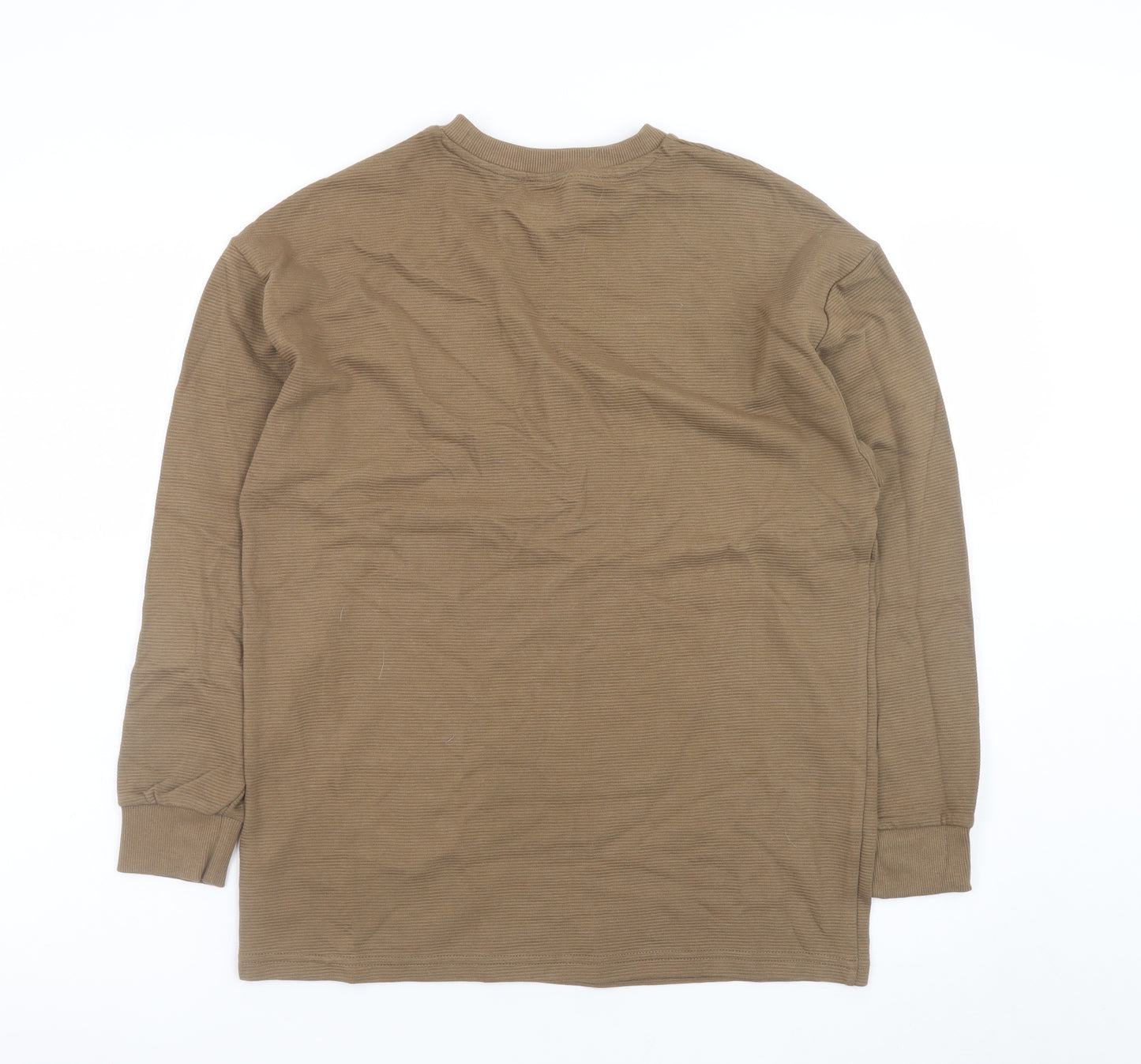 F&F Boys Brown Long Sleeve Cotton Crew Neck T-Shirt 12-13 Years