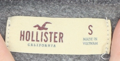Hollister Women Grey Pullover Sweatshirt Small Los Angeles Print