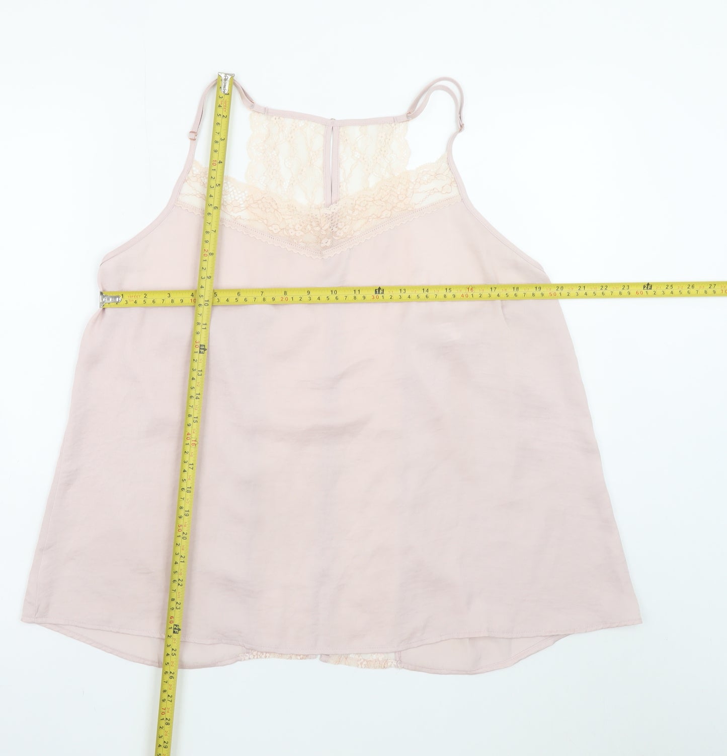 Secret Possessions Womens Plus Pink Lace Cami Top Size 18-20