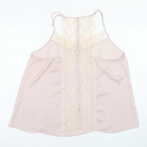 Secret Possessions Womens Plus Pink Lace Cami Top Size 18-20