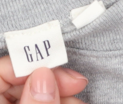 GAP Womens Grey Lace-Up Sleeve Pullover Sweatshirt Size L