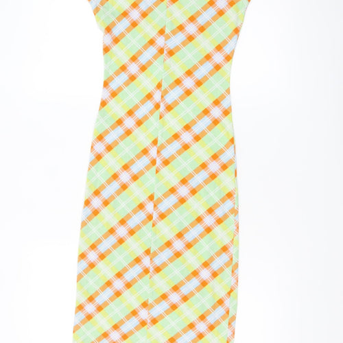 Collusion Women’s Multicoloured Check Midi Shirt Dress UK 10