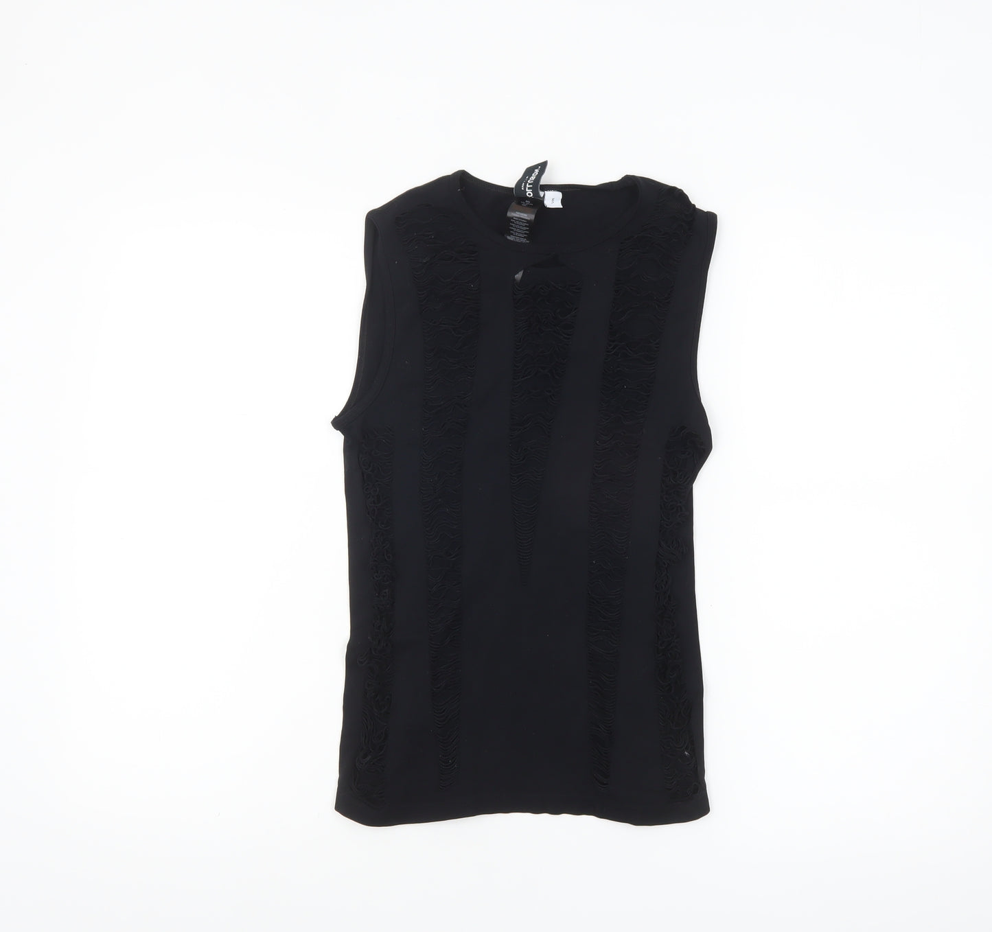 Collusion Women's Black Sleeveless Slim Fit Tank Top M/L