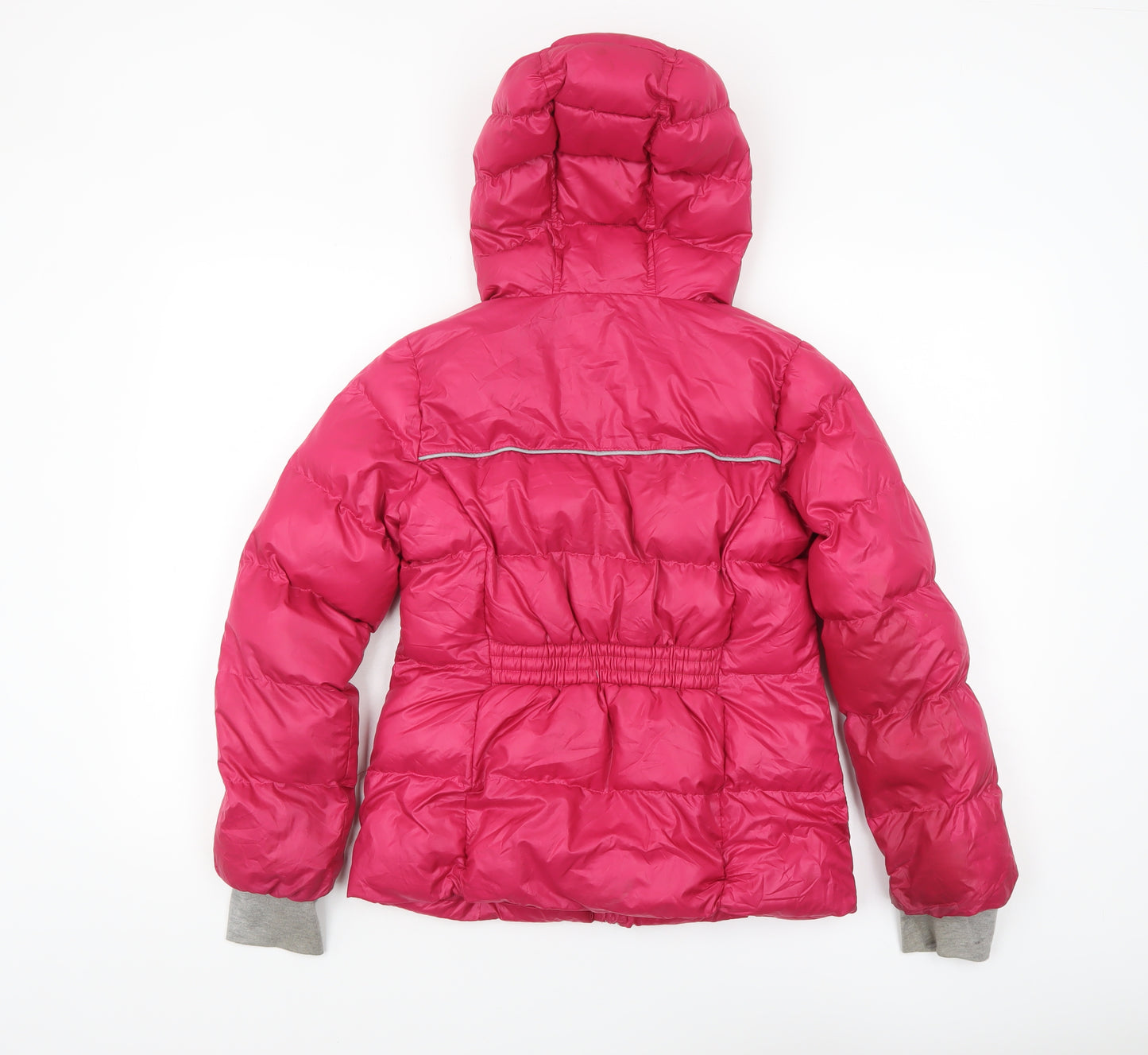 Michael Kors Women’s Pink Puffer Hooded Jacket Size 10 Winter Warm