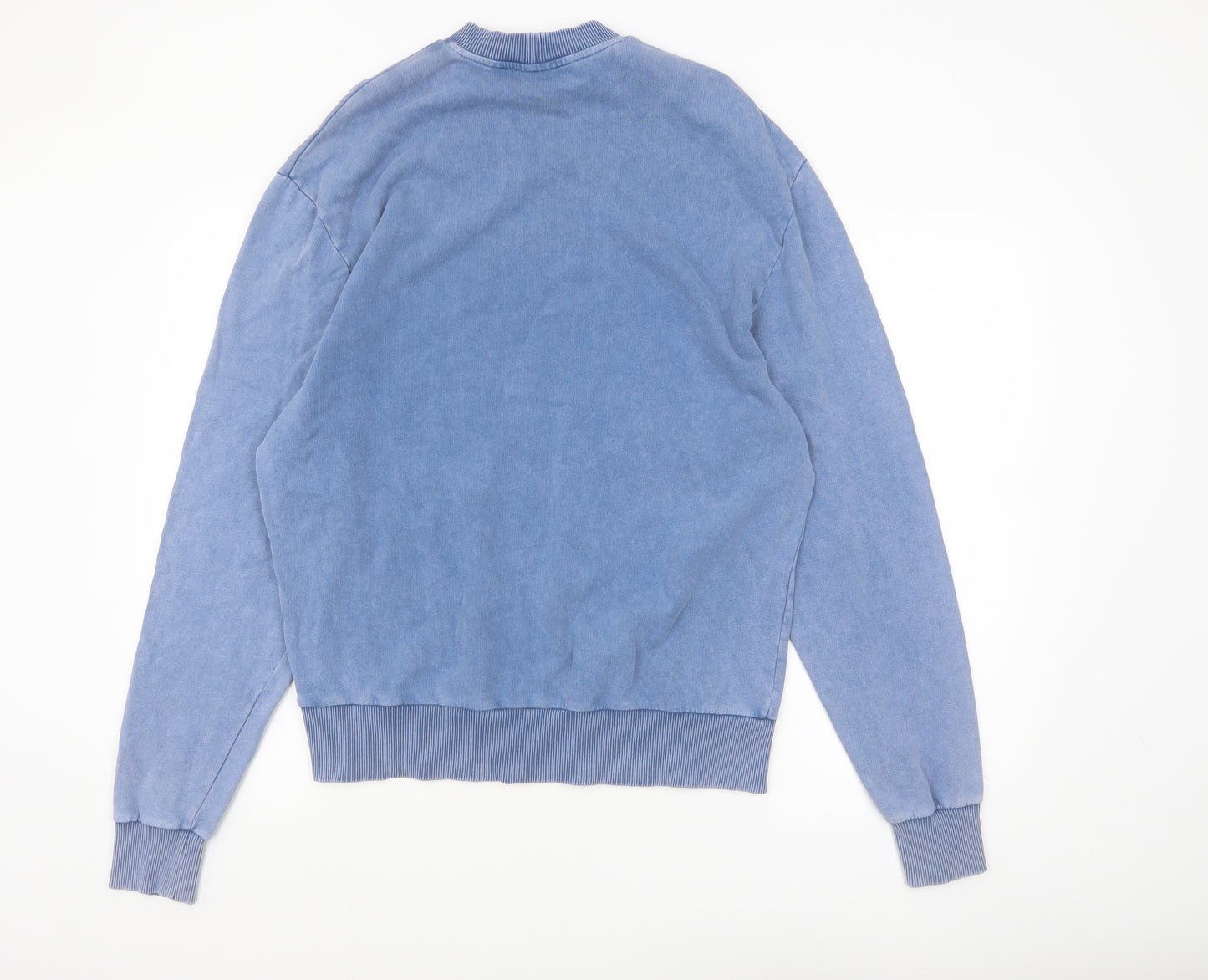 Collusion Unisex Blue Graphic Print Pullover Sweatshirt XS