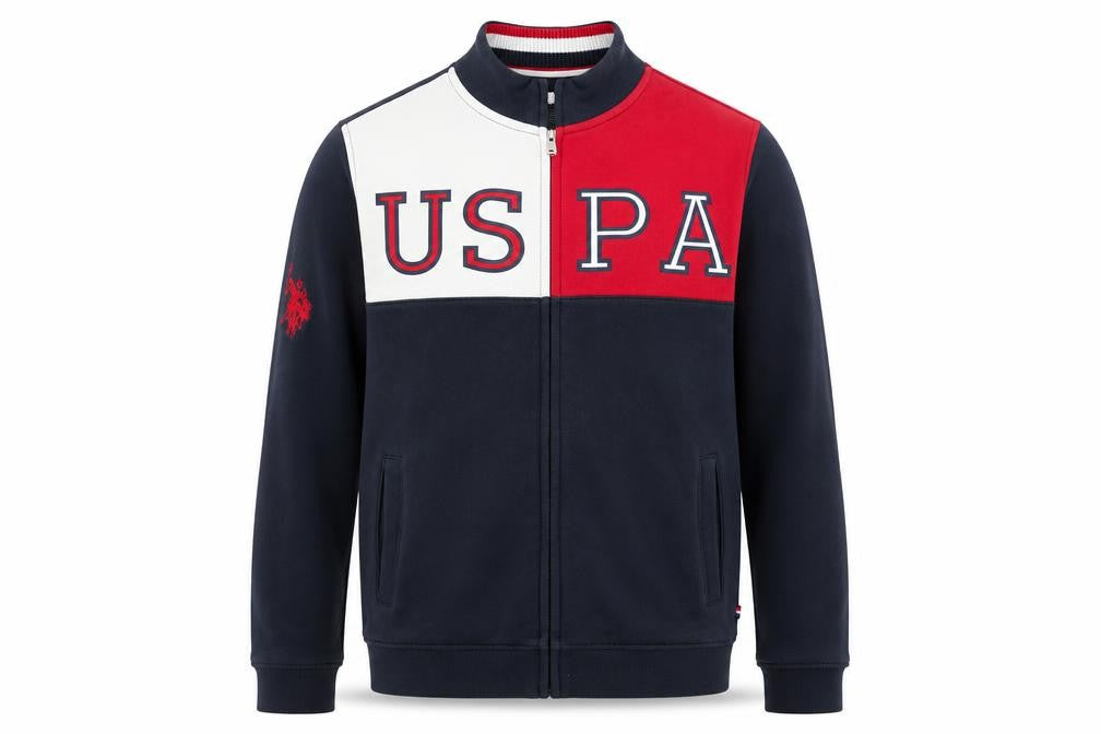 U.S. Polo Assn. Boys Navy Blue Colourblock Track Jacket 14-15 Years