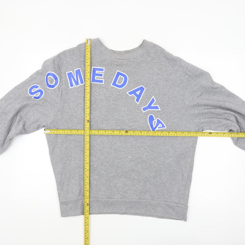 Collusion Men’s Grey 'Somedays' Graphic Pullover Sweatshirt XS