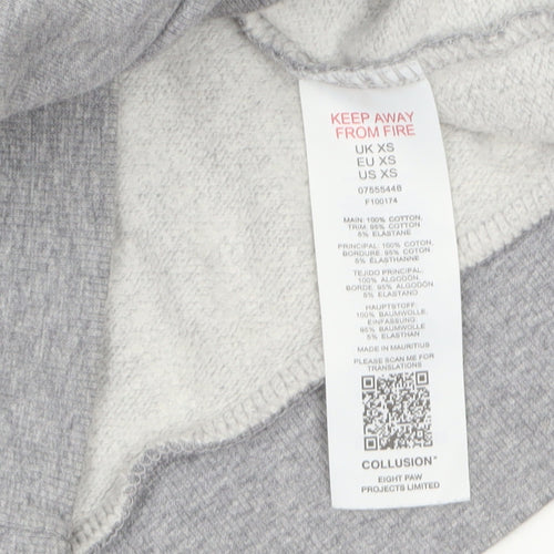 Collusion Men’s Grey 'Somedays' Graphic Pullover Sweatshirt XS