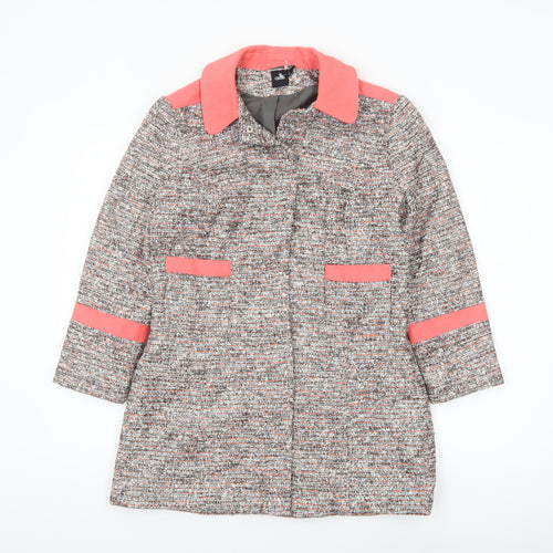 ASOS Women’s Multicoloured Tweed Mid-Length Overcoat UK 10