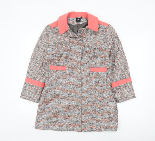 ASOS Women’s Multicoloured Tweed Mid-Length Overcoat UK 10