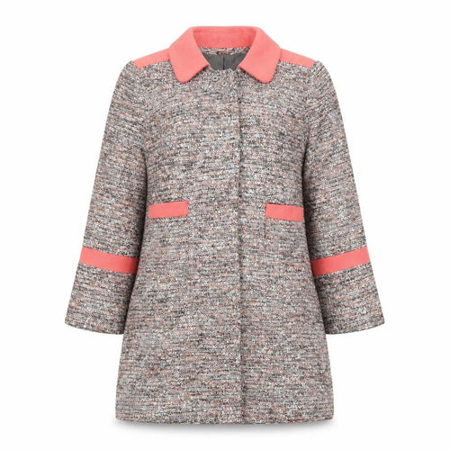 ASOS Women’s Multicoloured Tweed Mid-Length Overcoat UK 10