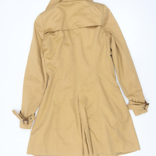 ASOS Women's Beige Trench Coat Size 4 Belted Classic Mid-Length