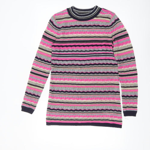 ASOS Women’s Multicoloured Stripe Long Sleeve Crew Neck Knit Jumper Size 8