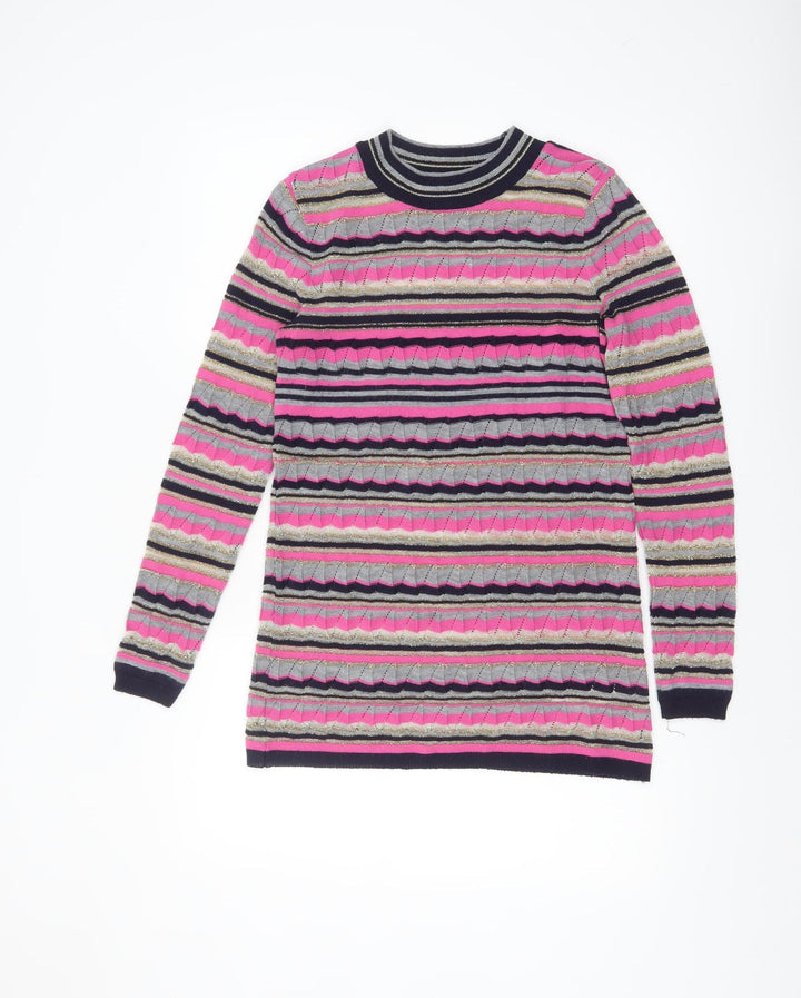 ASOS Women’s Multicoloured Stripe Long Sleeve Crew Neck Knit Jumper Size 8